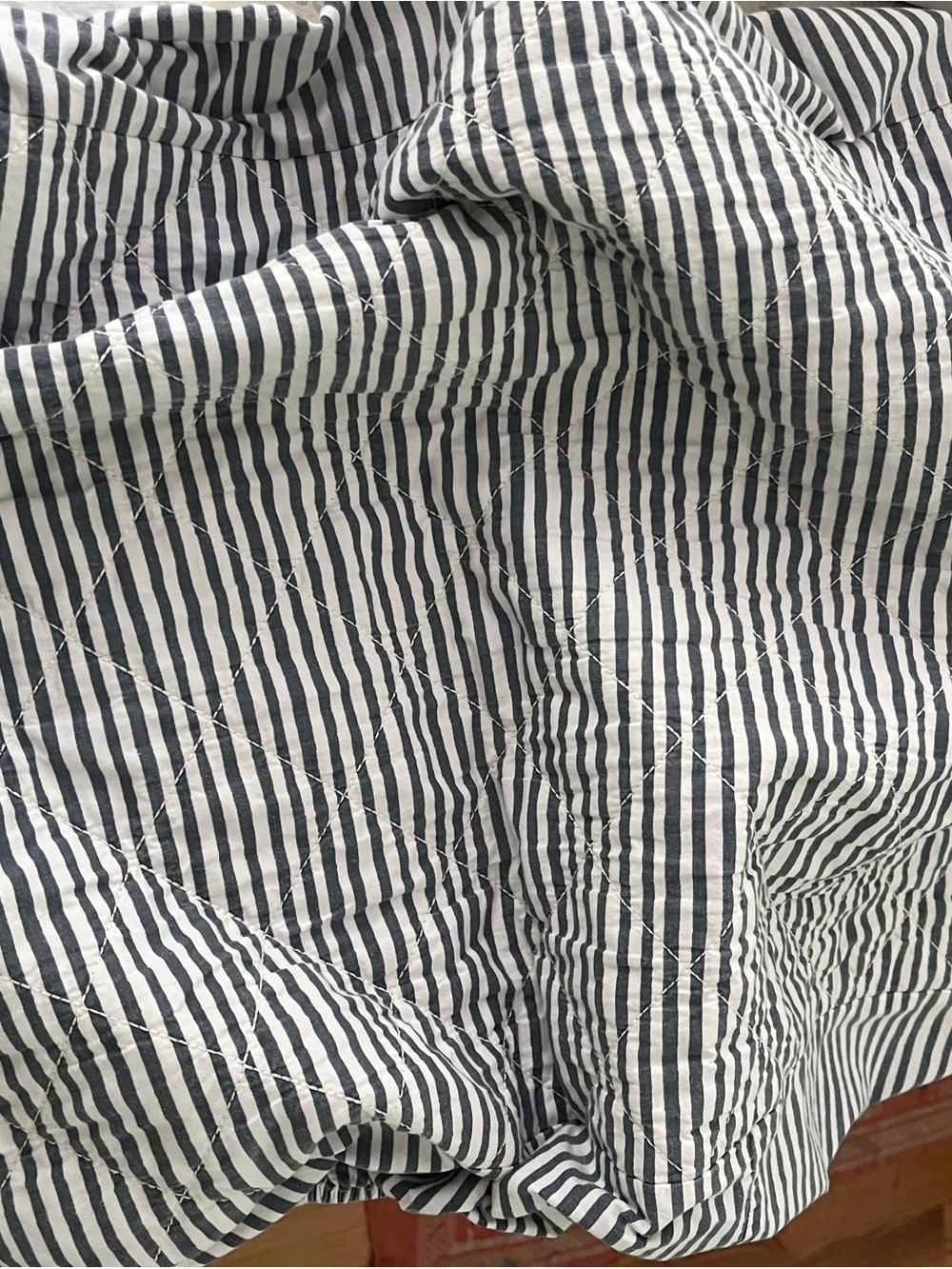 Pehr changing pad blue and White Striped